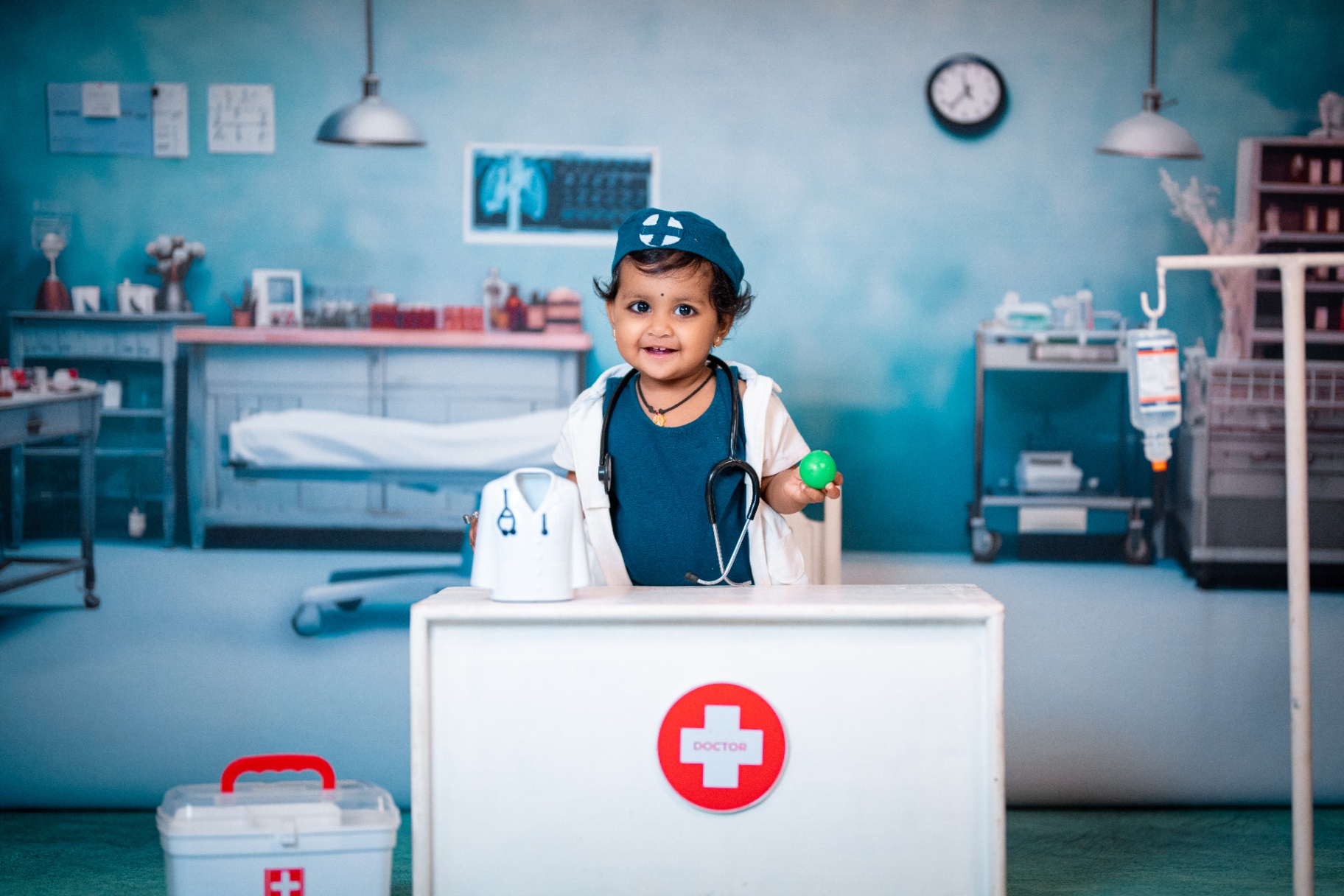 Baby doctor themed shoot